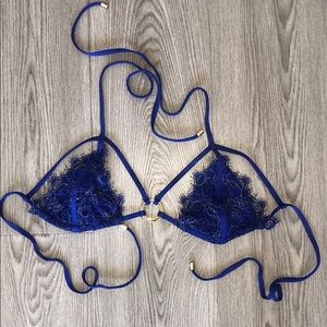 Beach bunny royal blue with gold accents